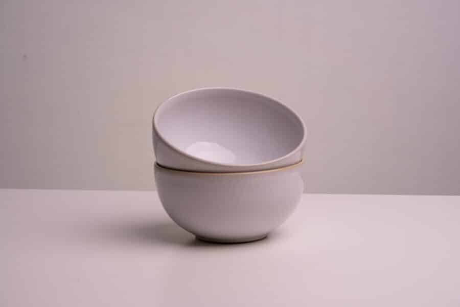 Keramik Bowl weiß zwei Personen