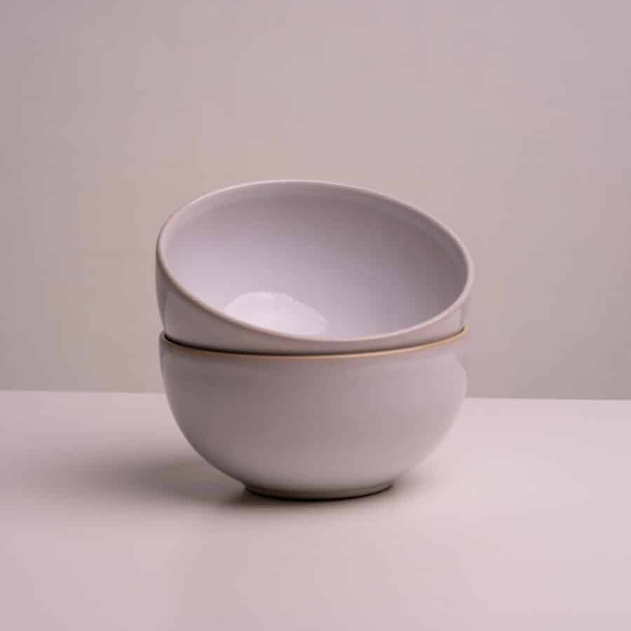 Keramik Bowl weiß zwei Personen