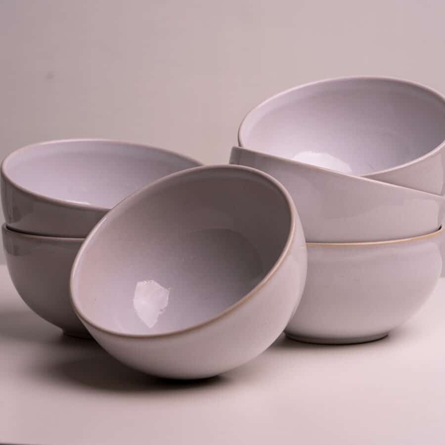Große weiße Keramik Schüssel, Große Keramik Bowl für 6 Personen